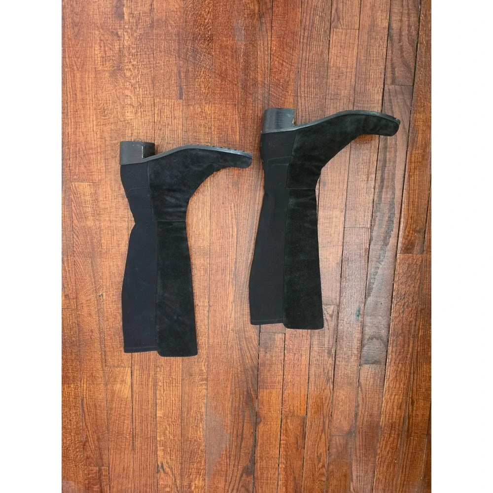 Stuart Weitzman Reserve Minimalist  Old MoneyKnee Suede Stretch Sock Boot sz 7.5
